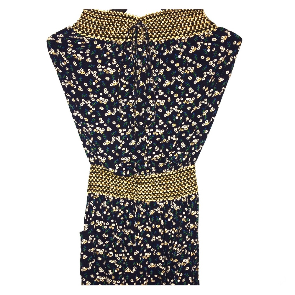 ROMPER Navy Blue with Gold trim